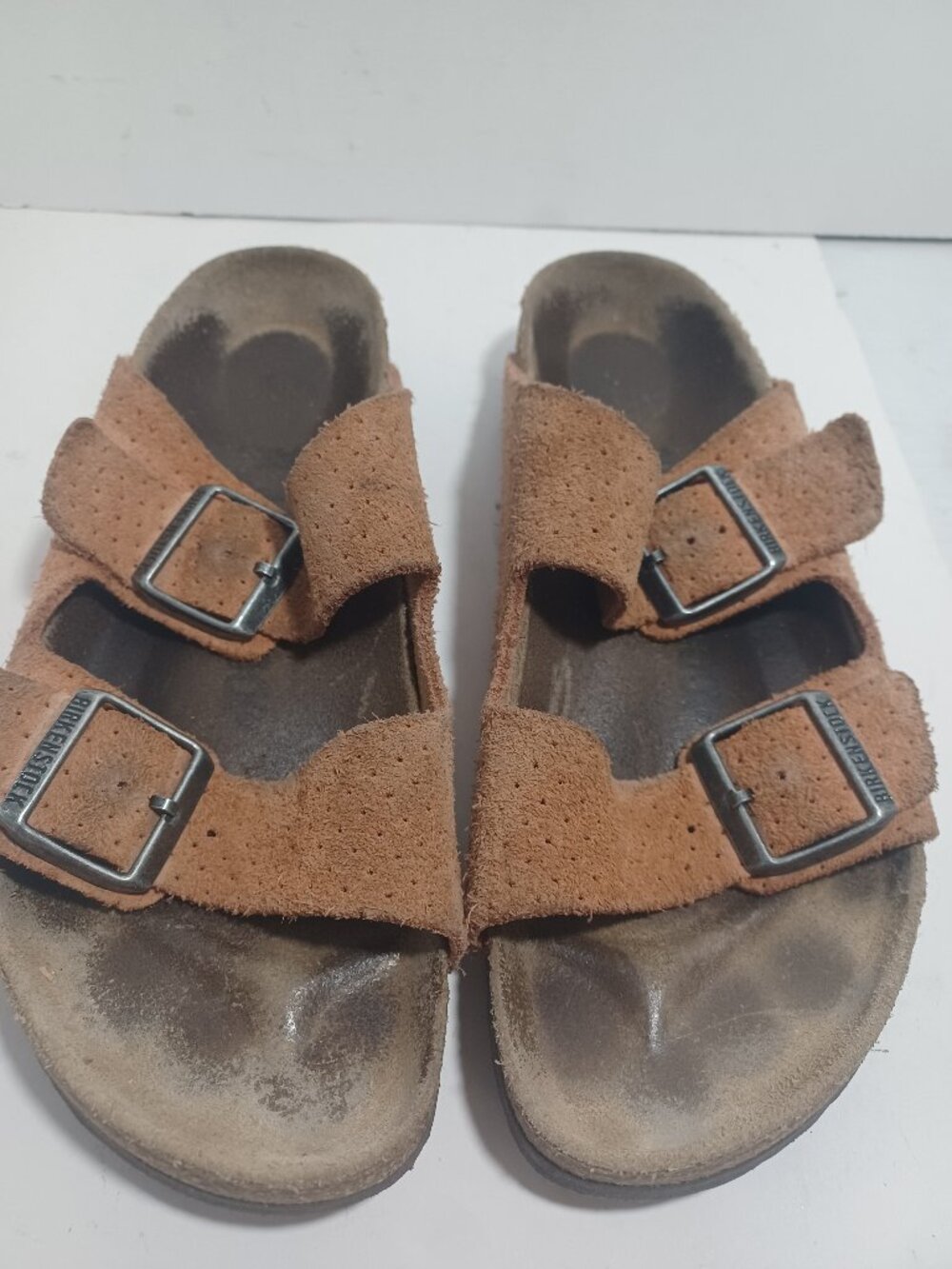 Birkenstock Arizona Embossed Suede Sandal Size 8.5